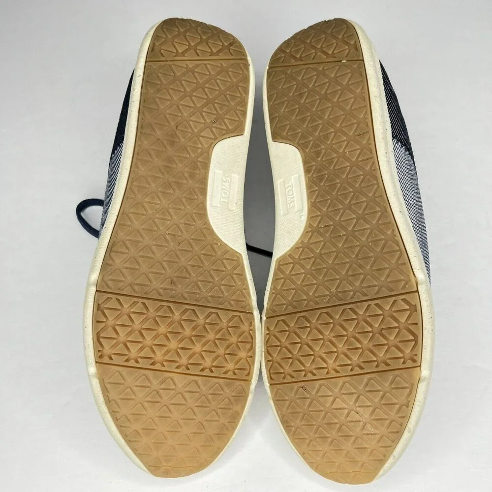 TOMS Cabrillo Women’s Size 8.5 Comfortable Blue on Blue Casual Lace-Up Shoes